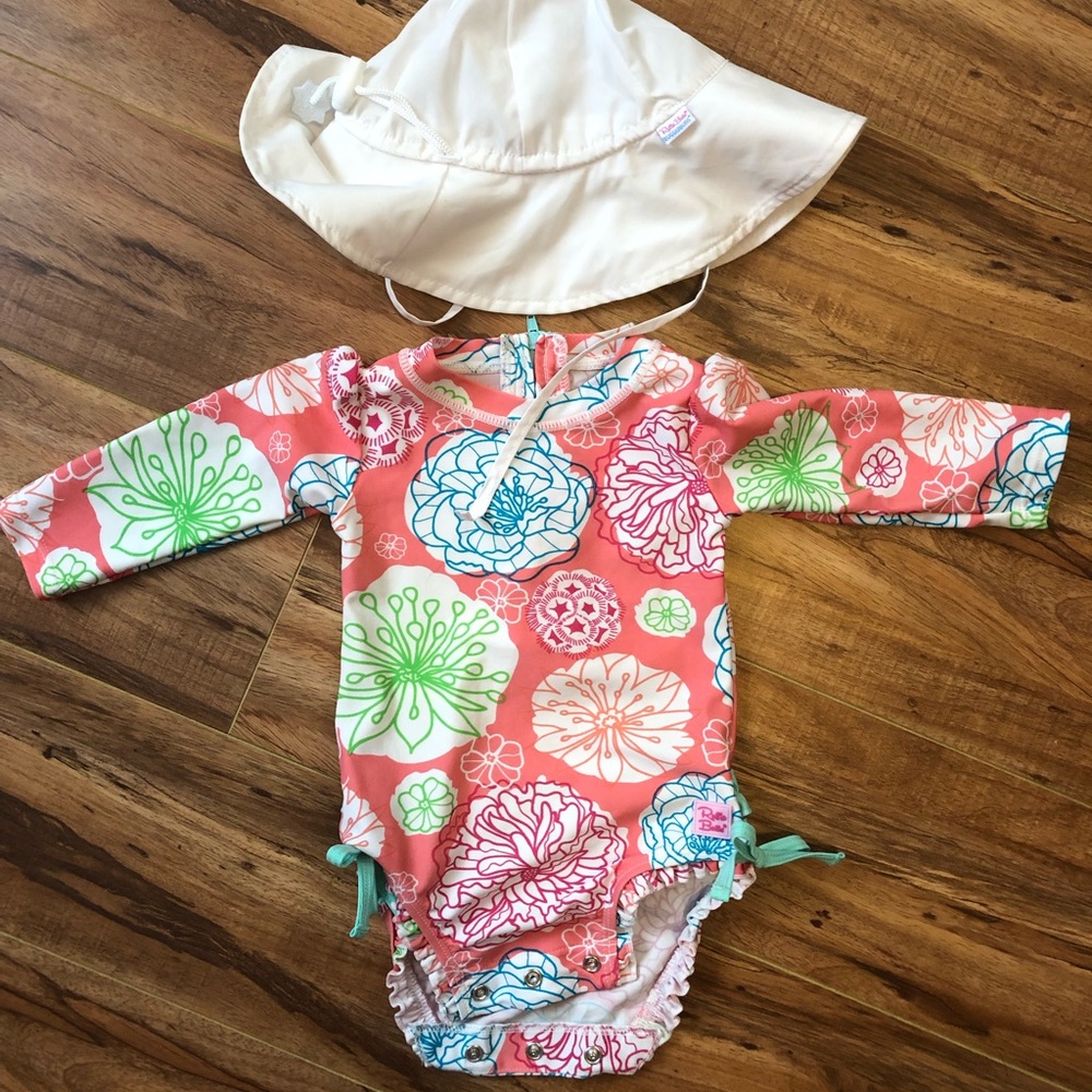 Ruffle Butts Swimsuit and Swim Hat